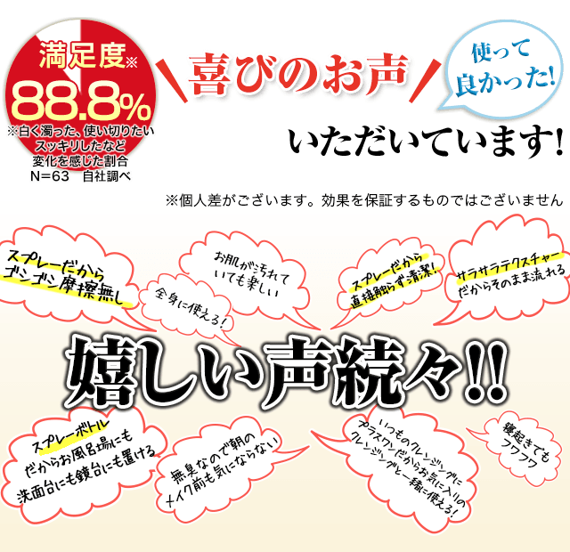 喜びのお声